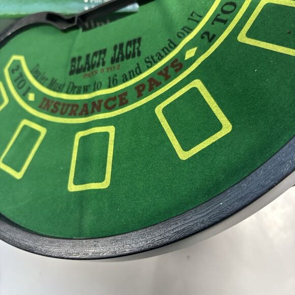 Mini Black Jack Set Casino Card Game Travel Board Game Poker Chips Complete - Picture 3 of 10